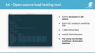 what prerequisites load impact tool to support automated testing|load impact k6 download.